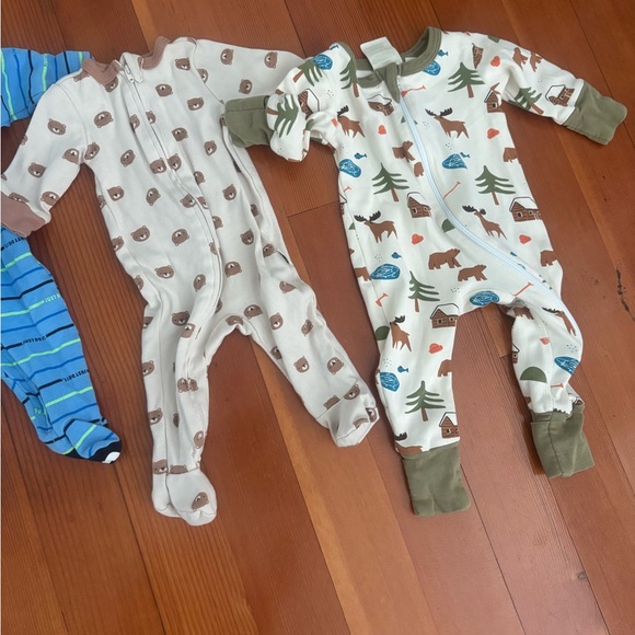 3 baby onesies pack and play pajamas 0-3m - Picture 4 of 7